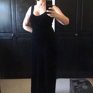 Vintage VS Black Velvet stretch dress, nightgown.